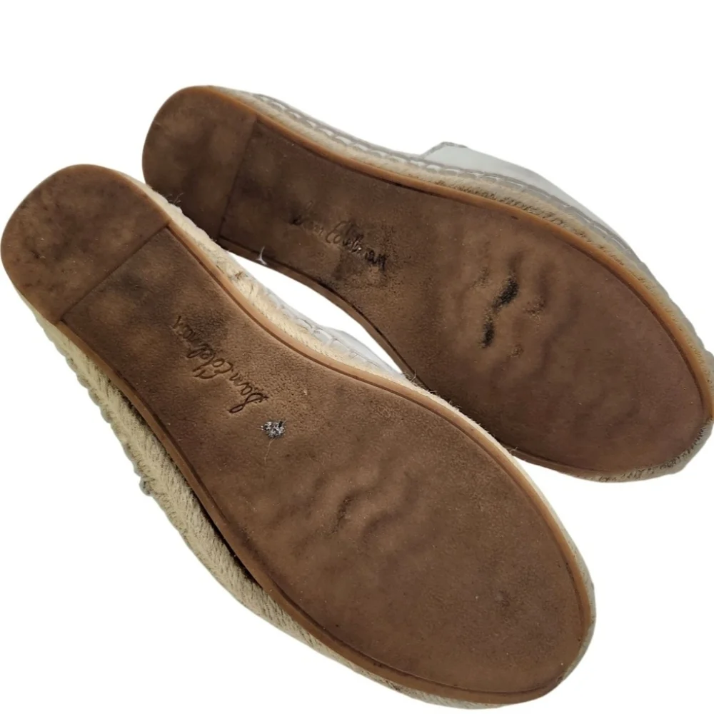 Sam Edelman Khloe White Leather Espardrilles Size 6.5M